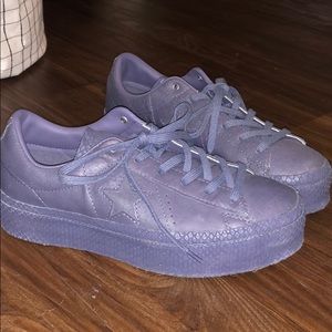 Platform snakeskin Grey/purple converse